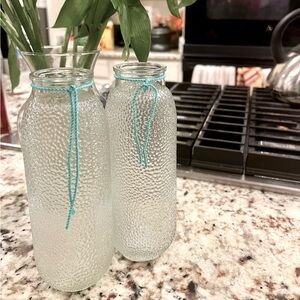 Dimpled Glass Vases